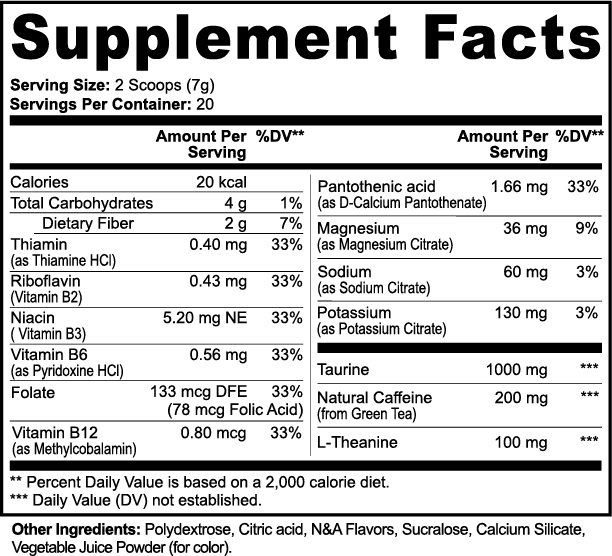 Fruit Punch power Energy Powder (Fruit Punch)